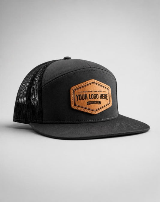 leather patch hat